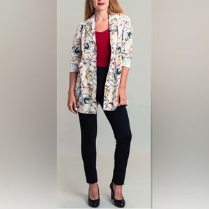 🆕Blue Sky XL Linen Blend April Almond Blooms Jacket